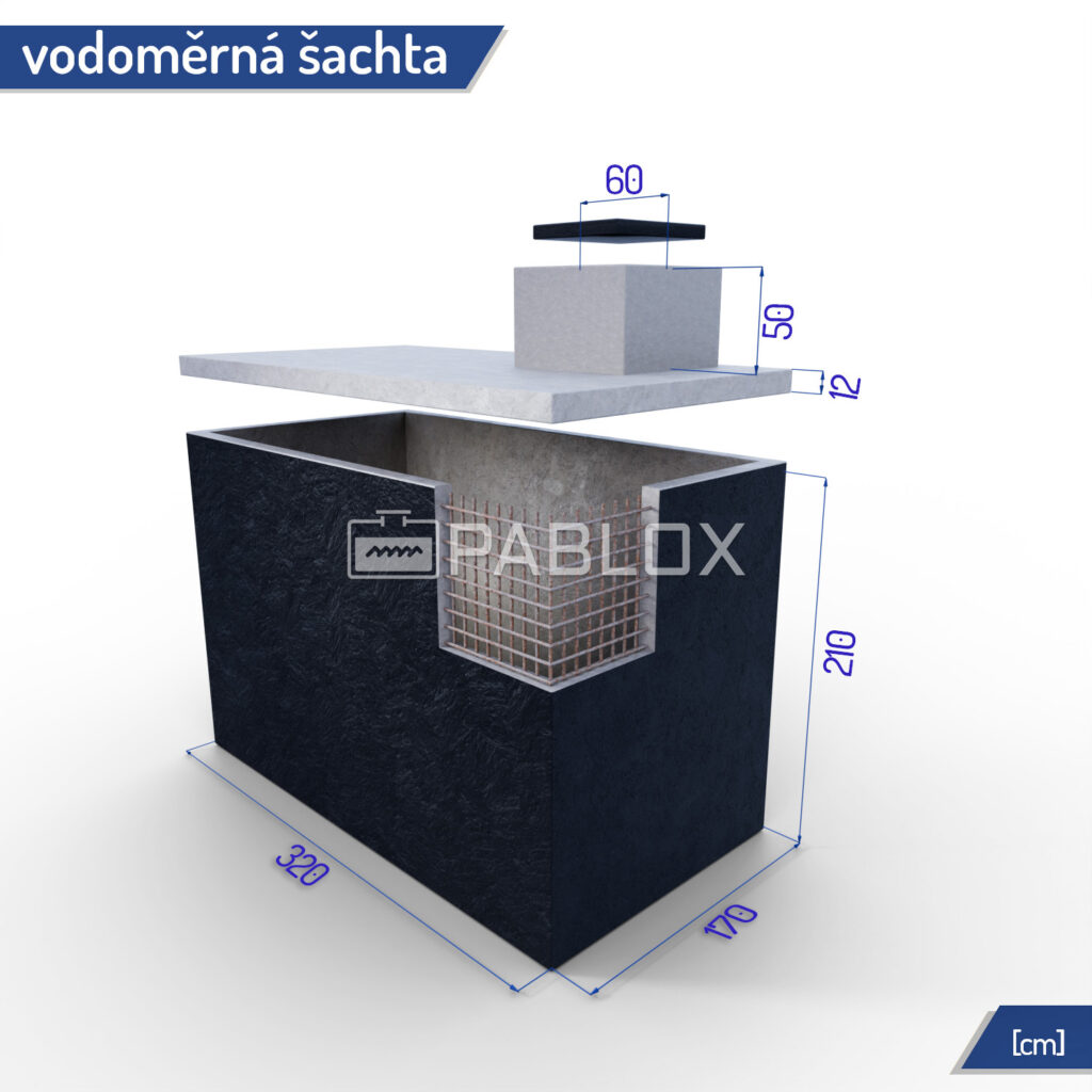 Betónová vodomerná šachta 9 m³